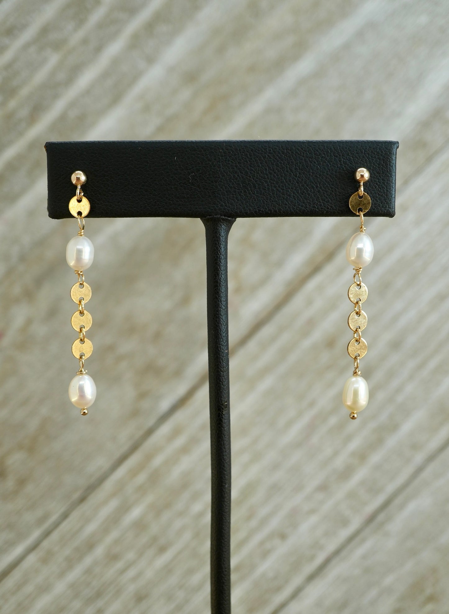 Bridal Pearl Post Earrings || 14K Gold Filled Earrings || Dangling Pearl Earrings || Bridal Pearl + Bridesmaid Jewelry || Gift For Woman