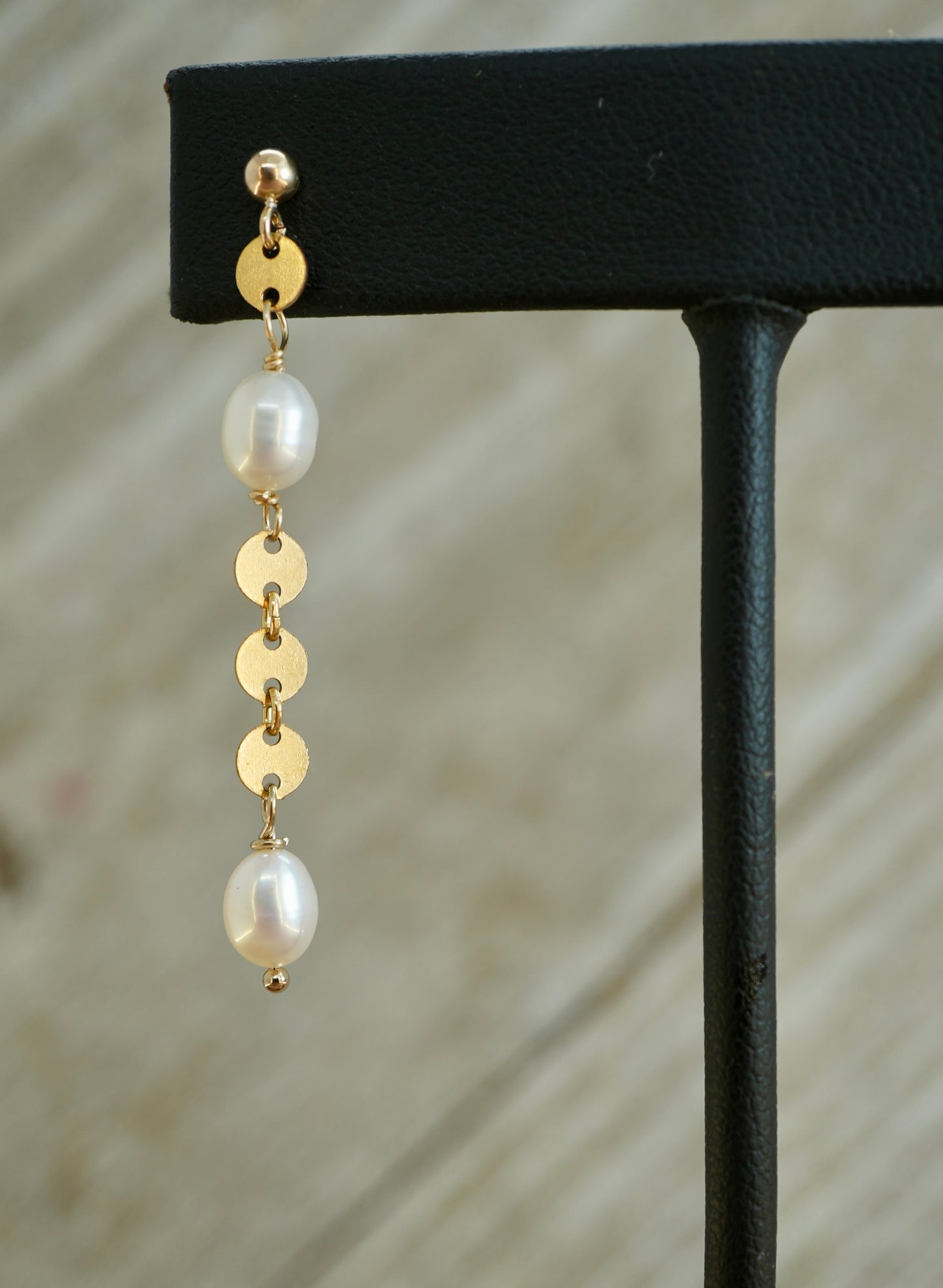Bridal Pearl Post Earrings || 14K Gold Filled Earrings || Dangling Pearl Earrings || Bridal Pearl + Bridesmaid Jewelry || Gift For Woman