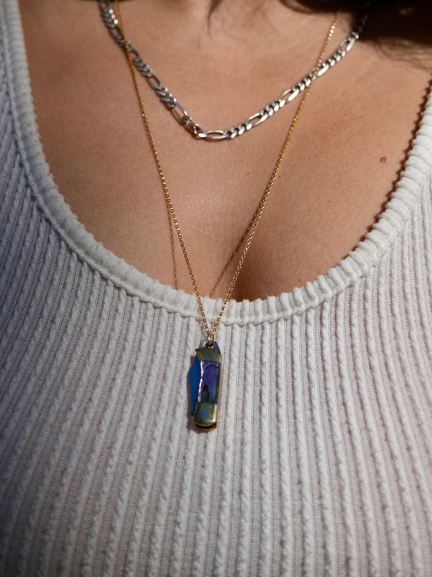 Abalone Shell Knife Necklace || Shell Pocket Knife Necklace || Blade Necklace || Brass Knife Necklace || Real Knife Necklace || Unisex