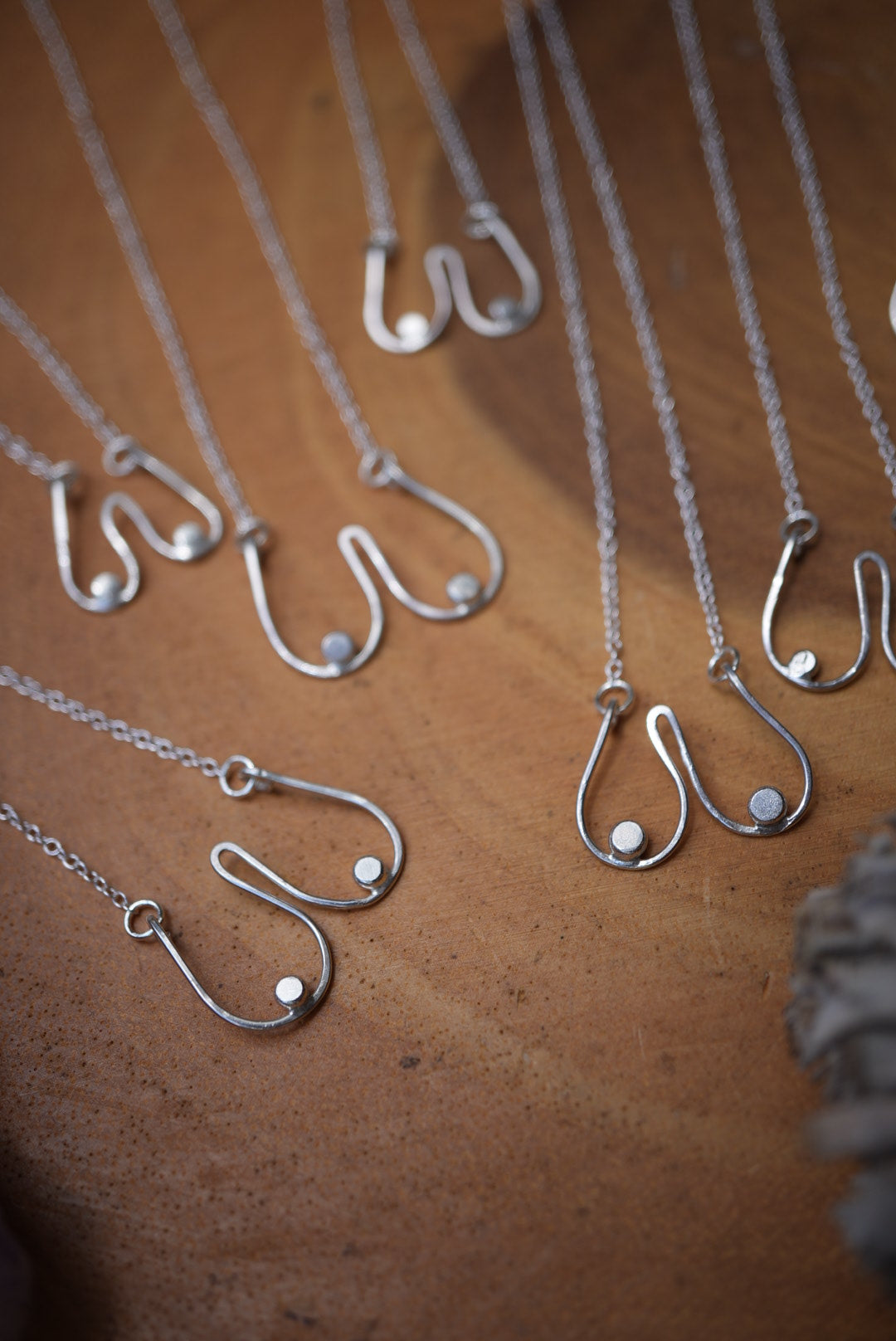 Sterling Boobie Necklace || Silver Boob Necklace || Nice Rack Necklace