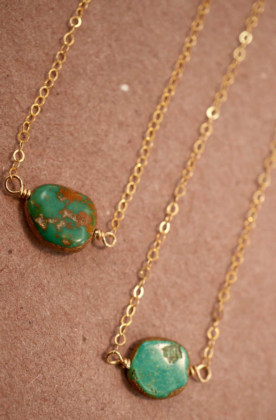 14K Gold Filled Natural Turquoise Necklace || December Birthstone || December Necklace || Gold Filled Everyday Necklace