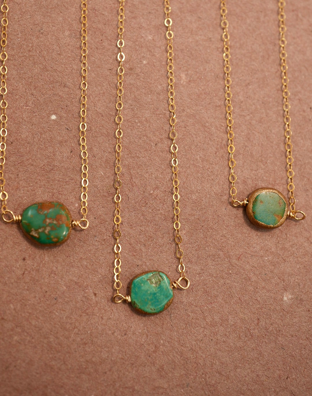 14K Gold Filled Natural Turquoise Necklace || December Birthstone || December Necklace || Gold Filled Everyday Necklace