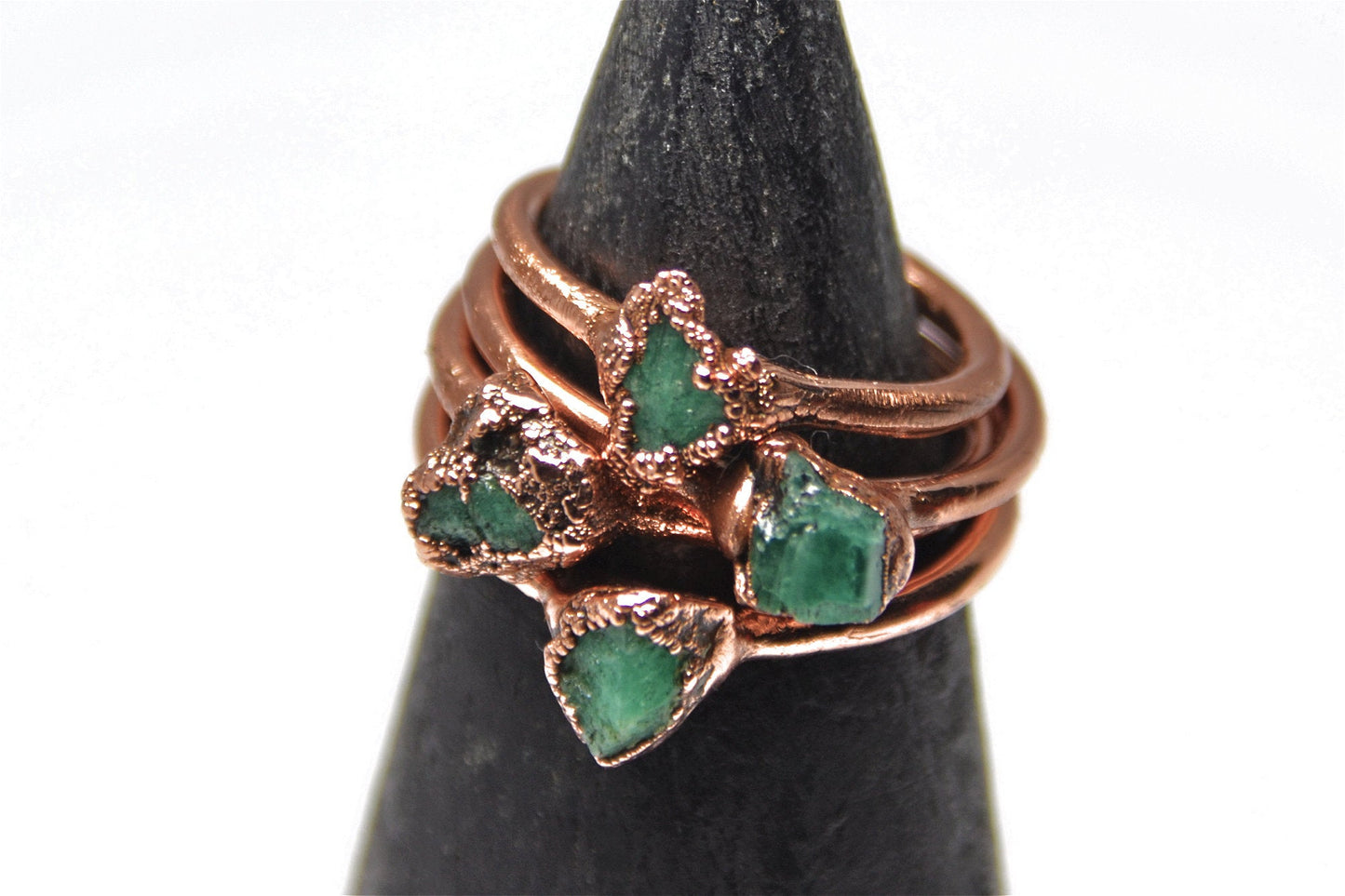 Copper Raw Emerald Ring | May Birthstone