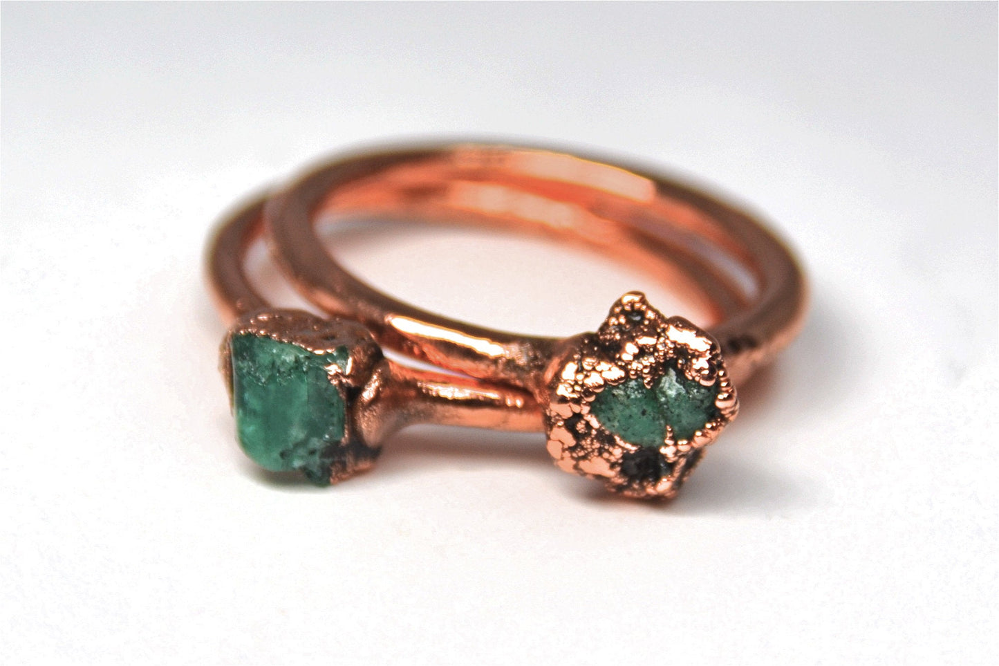 Copper Raw Emerald Ring | May Birthstone