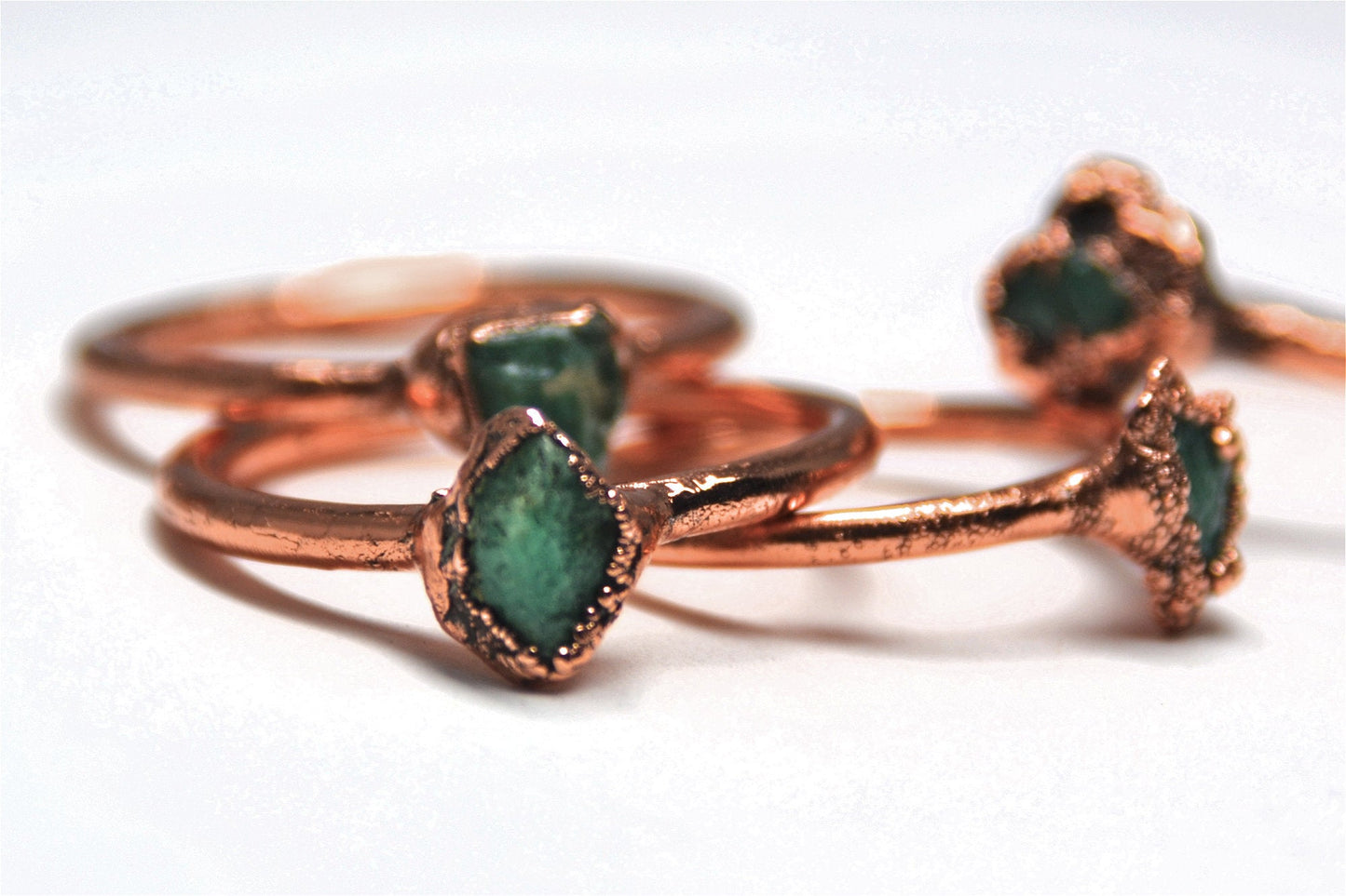 Copper Raw Emerald Ring | May Birthstone