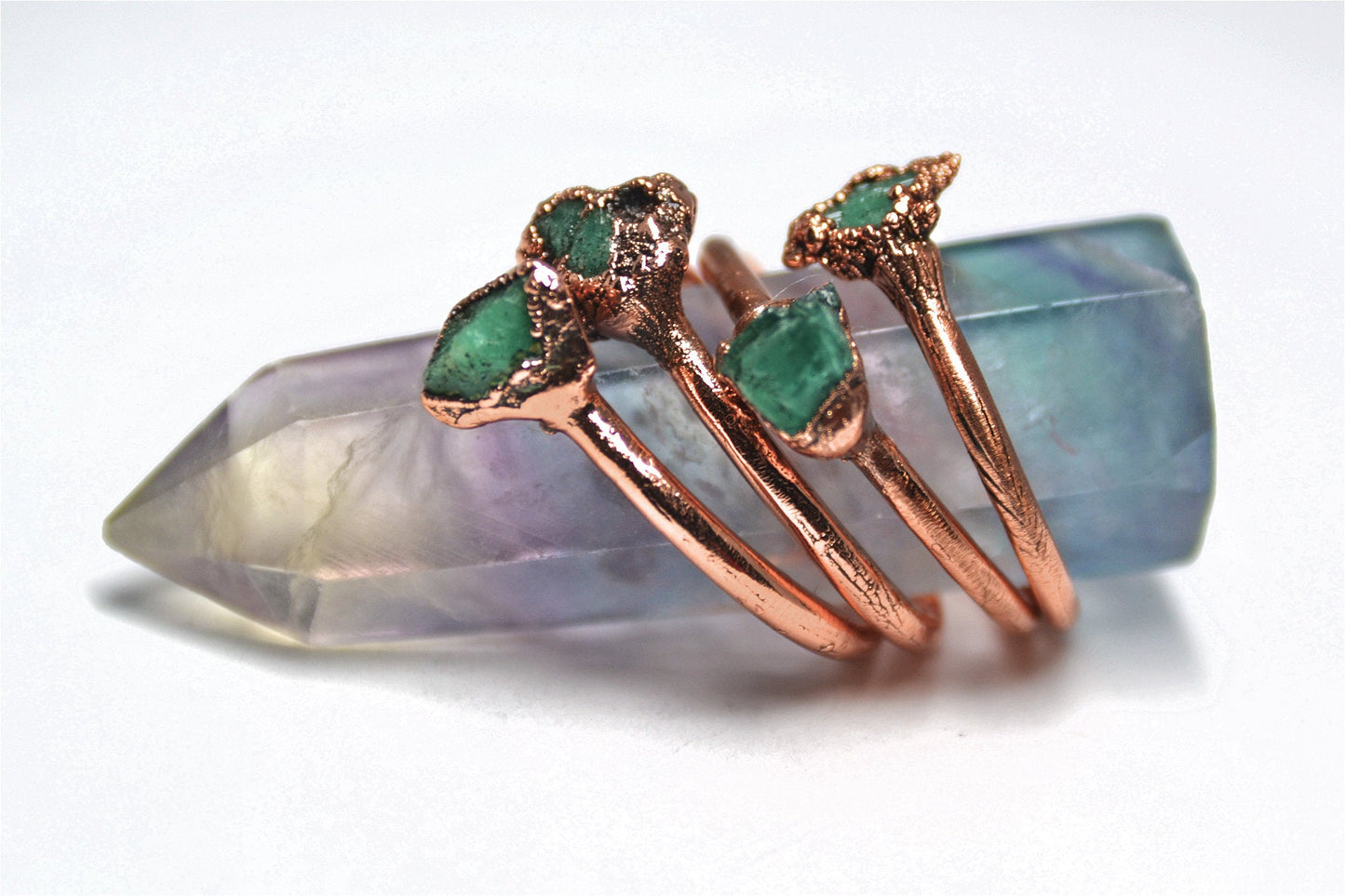 Copper Raw Emerald Ring | May Birthstone