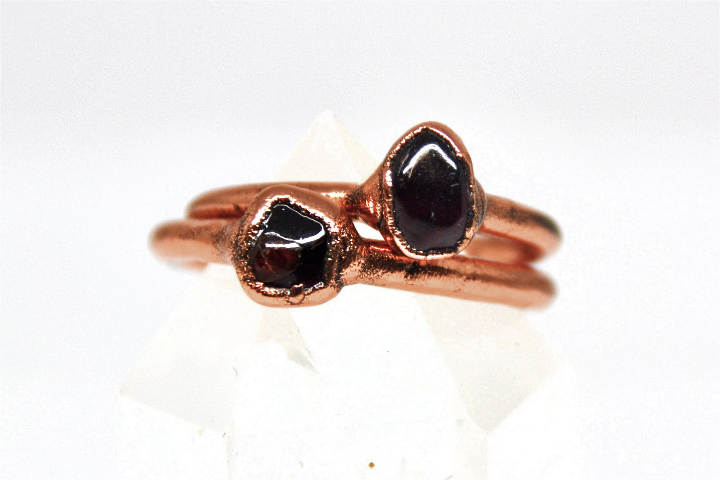 Copper Garnet Ring || January Birthstone