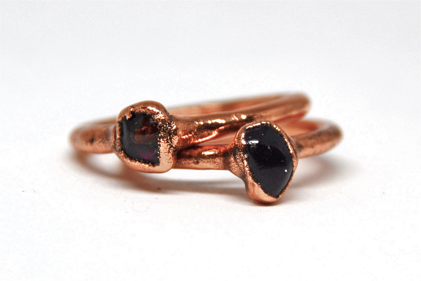 Copper Garnet Ring || January Birthstone