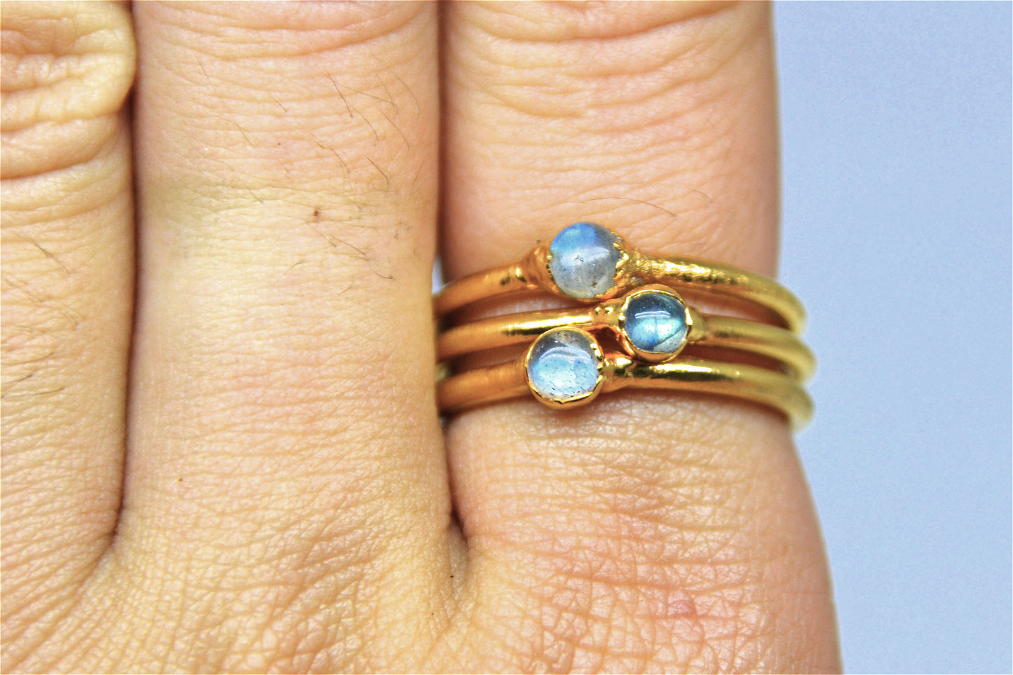 Gold Labradorite Flashy Ring