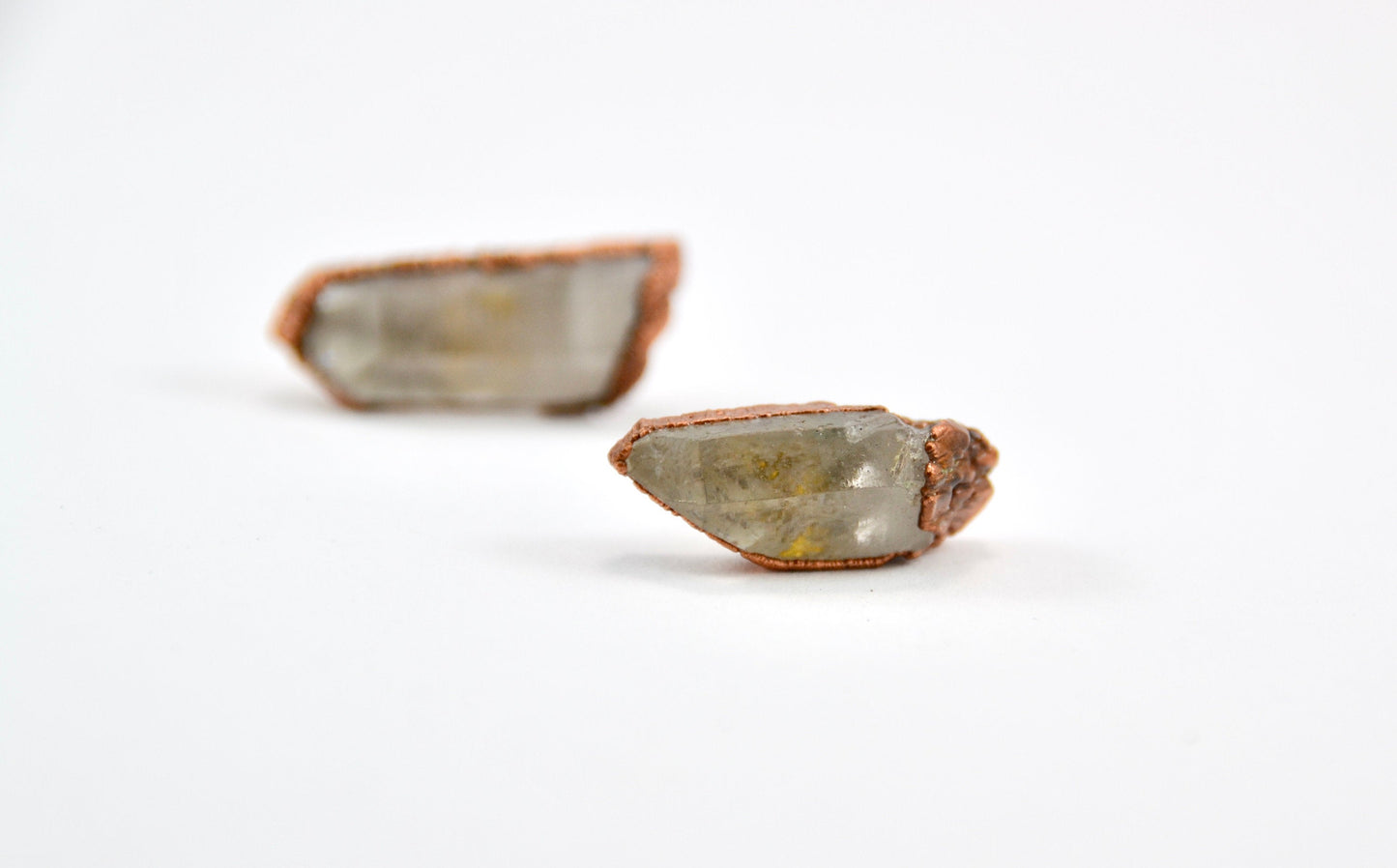 Raw Quartz Crystal Studs |