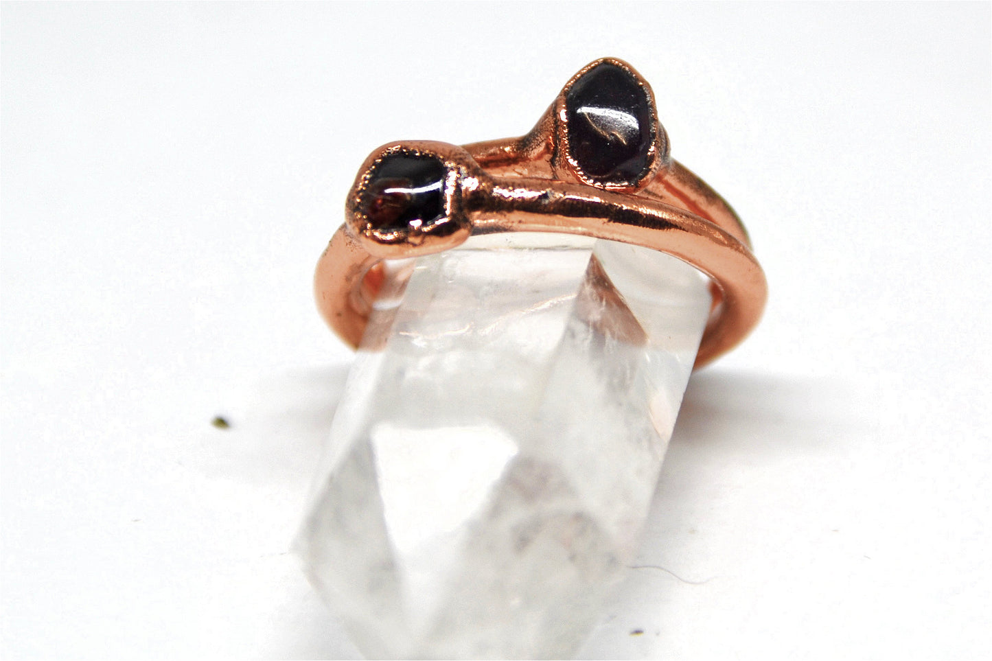 Copper Garnet Ring || January Birthstone