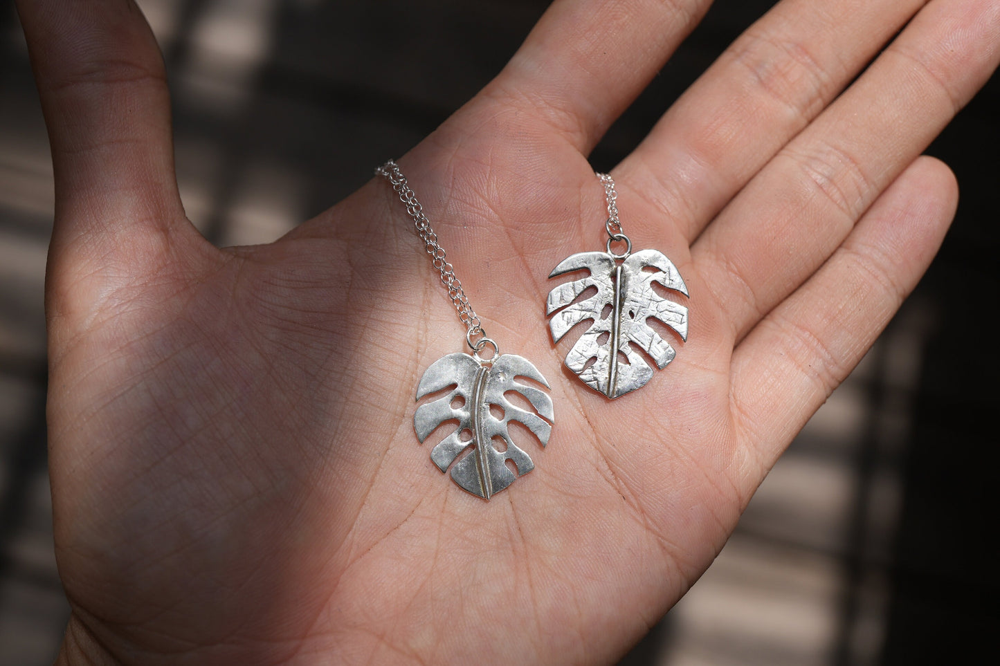 Monstera Leaf Necklace || Monstera Deliciosa 925 Leaf Necklace || Monstera Necklace || House Plant Necklace || Palm Leaf || Tropical Leaf