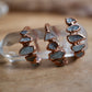 Multi - Stone Raw Aquamarine Ring || Copper Aquamarine Ring || Rough March Ring || March Birthstone Ring || Electroformed Ring