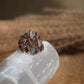 Multi - Stone Raw Aquamarine Ring || Copper Aquamarine Ring || Rough March Ring || March Birthstone Ring || Electroformed Ring