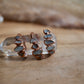 Multi - Stone Raw Aquamarine Ring || Copper Aquamarine Ring || Rough March Ring || March Birthstone Ring || Electroformed Ring