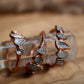 Multi - Stone Raw Aquamarine Ring || Copper Aquamarine Ring || Rough March Ring || March Birthstone Ring || Electroformed Ring
