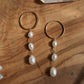 Dangling Freshwater Pearl Earrings || 14K Gold Filled Pearl Earrings || Pearl Hoops || Bridal Earrings || Bridal Jewelry || Wire Wrapped