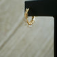 Natural Zirconium Gold Filled Hugger Hoops || 14K Gold Filled Elegance for Every Occasion || Bridal + Bridesmaid Earrings ||