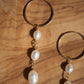 Dangling Freshwater Pearl Earrings || 14K Gold Filled Pearl Earrings || Pearl Hoops || Bridal Earrings || Bridal Jewelry || Wire Wrapped