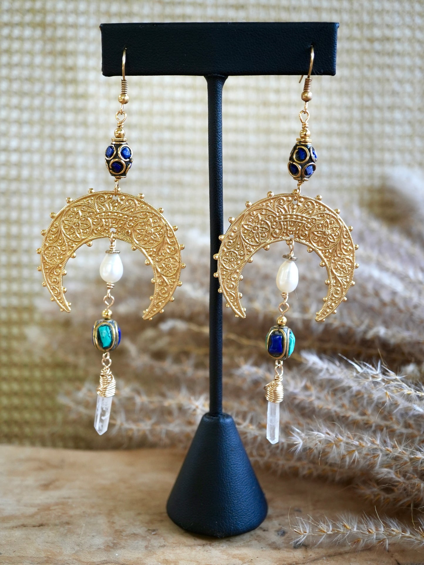 Custom Crescent Earrings for Sarah + Matching Necklace.