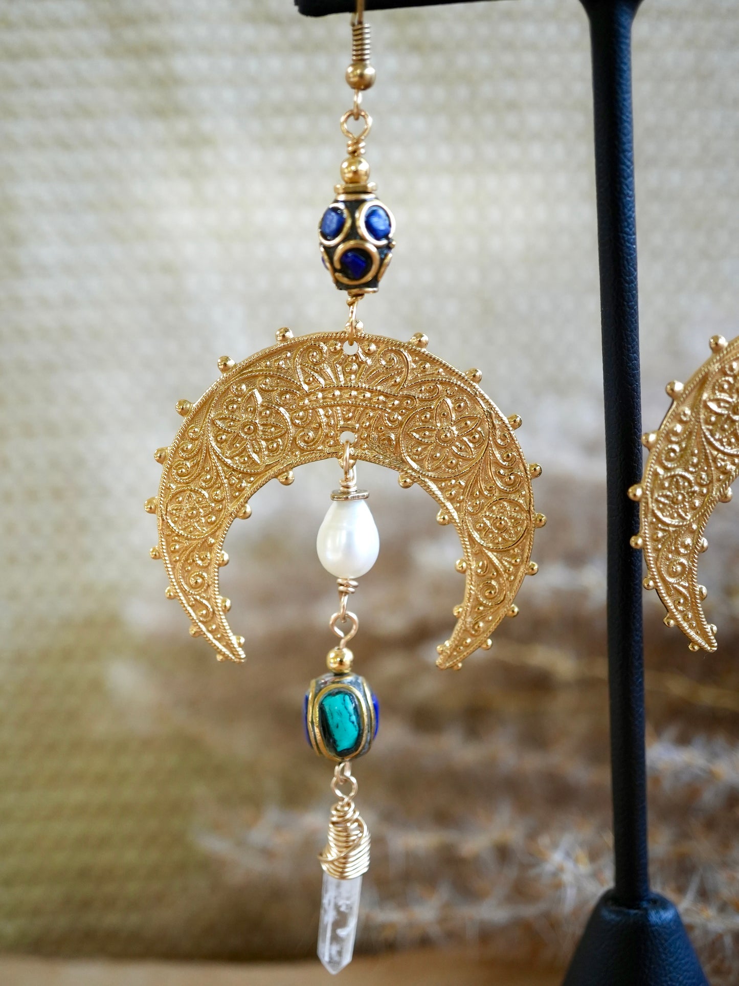 Custom Crescent Earrings for Sarah + Matching Necklace.