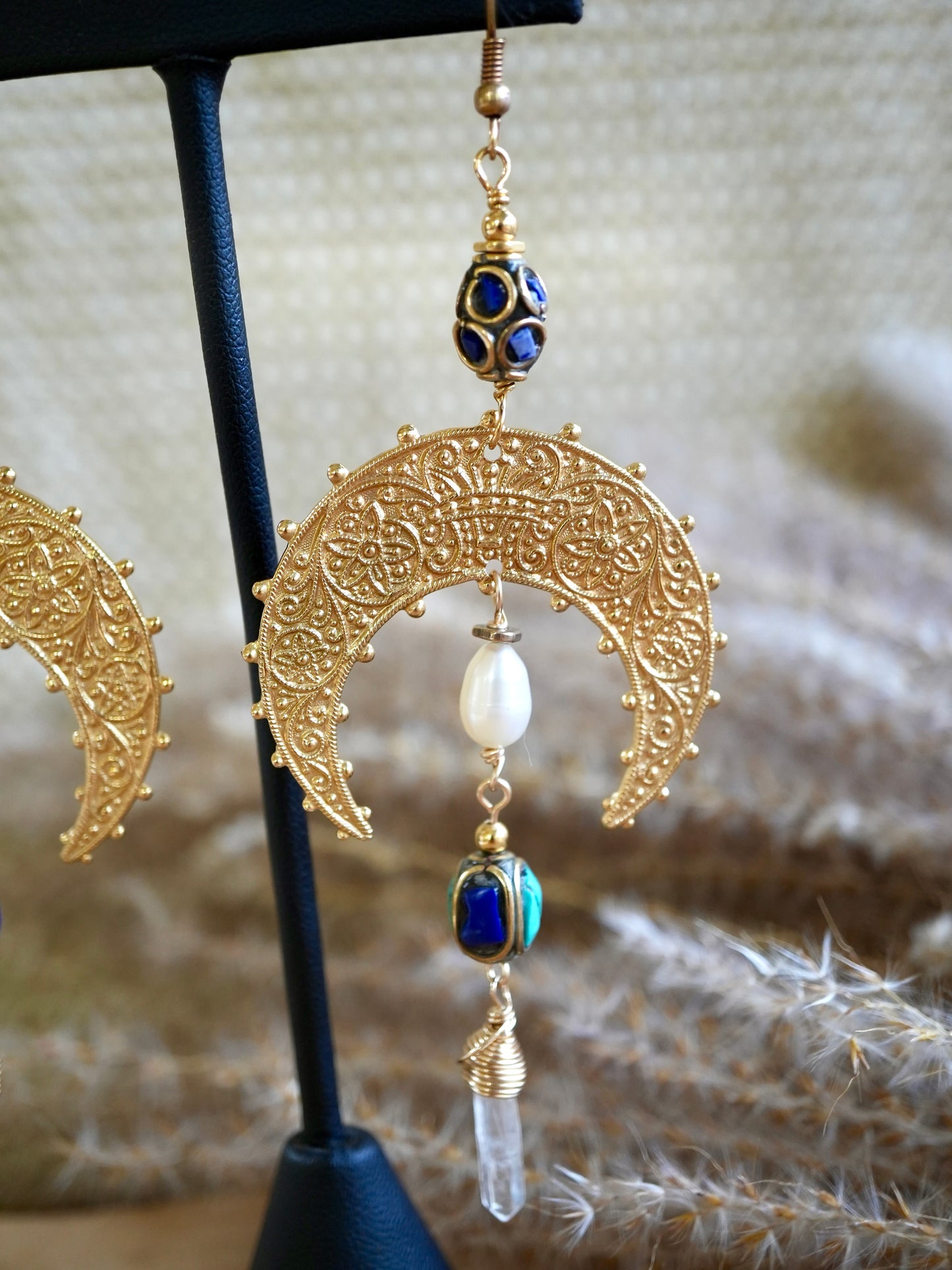 Custom Crescent Earrings for Sarah + Matching Necklace.