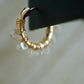 Natural Zirconium Gold Filled Hugger Hoops || 14K Gold Filled Elegance for Every Occasion || Bridal + Bridesmaid Earrings ||