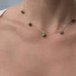 Turquoise Dangling Choker Necklace || Paperclip Chain Turquoise Necklace || Raindrop Necklace || Collar Layering Necklace