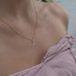 Gold Aquamarine Satellite Necklace || March Pieces Necklace || Dainty 14K Gold Filled Birthstone Necklace