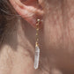 Gold Quartz Dangle Earrings || Studs || Clear Quartz Earrings || Gift For Her