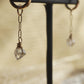 Gold Starlight Herkimer Diamond Hoop Earrings || 14K Gold Filled Herkimer Diamond Huggers || Bridal Earrings || Bridesmaid Hoops