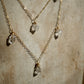 Gold Filled Herkimer Diamond Raindrop Necklace || Mother's Day Gift || 14K Gold Filled Wire Wrapped Necklace || Raw Diamond Necklace || Boho