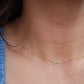 Gold Filled Blue Apatite Duster Necklace || Dainty Everyday Necklace