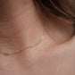 Gold Filled Blue Apatite Duster Necklace || Dainty Everyday Necklace