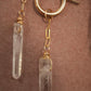 Starlight Huggers Small || 14K Gold Filled Clear Quartz Hoops ||Everyday Crystal Earrings