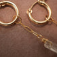 Starlight Huggers Small || 14K Gold Filled Clear Quartz Hoops ||Everyday Crystal Earrings