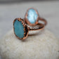 Copper Blue Amazonite Ring