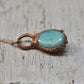 Copper Blue Amazonite Necklace || Copper & 14K Rose Gold Necklace