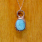 Copper Blue Amazonite Necklace || Copper & 14K Rose Gold Necklace