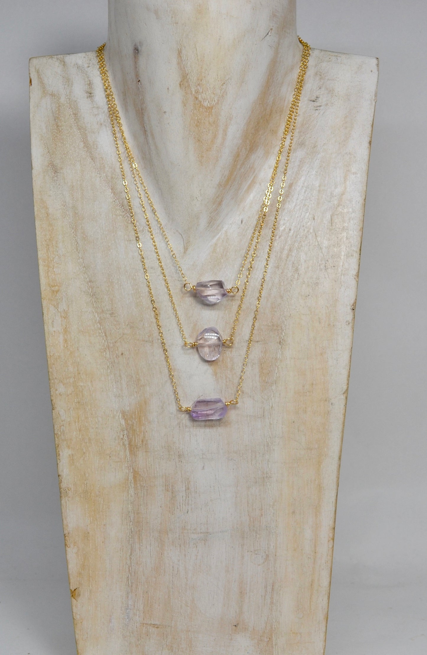 14k Gold Filled Amethyst Necklace || February Birthstone