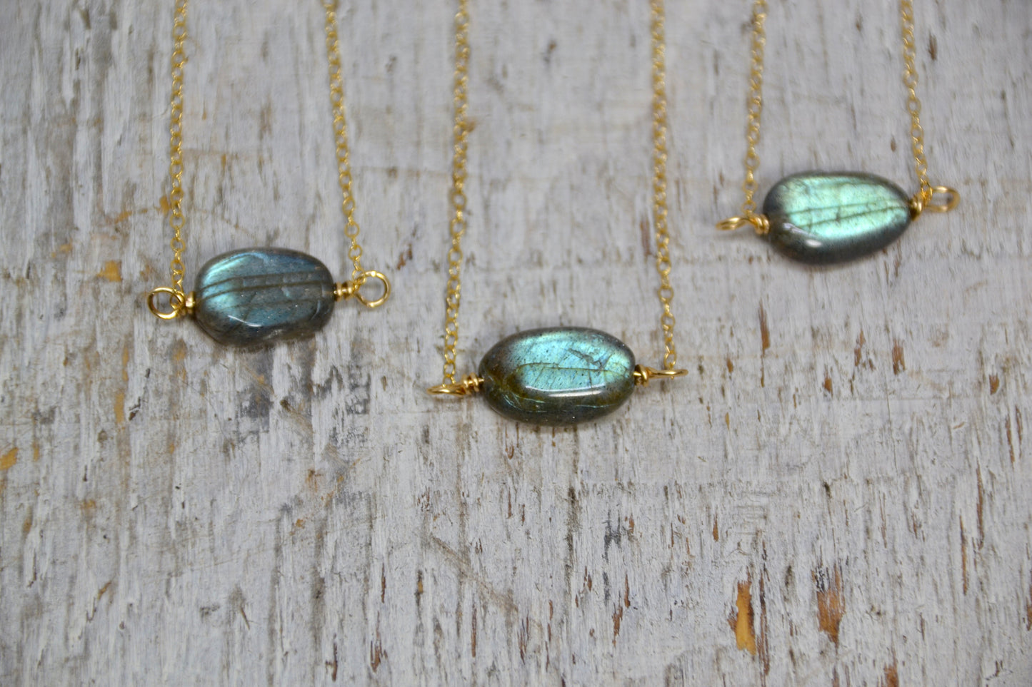 Gold Filled Faceted Labradorite Necklace