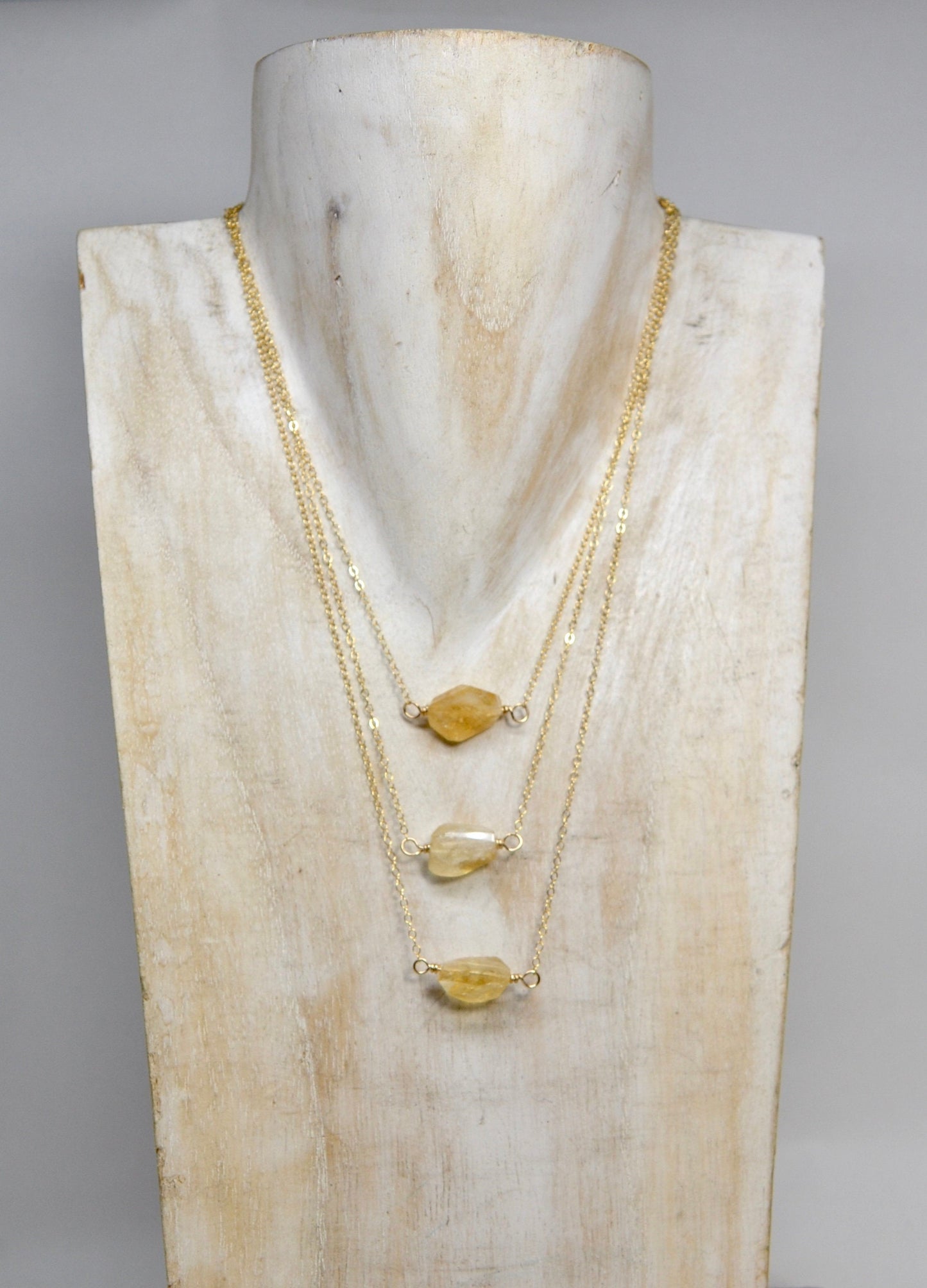 Citrine 14k Gold Filled Necklace || November Birthstone