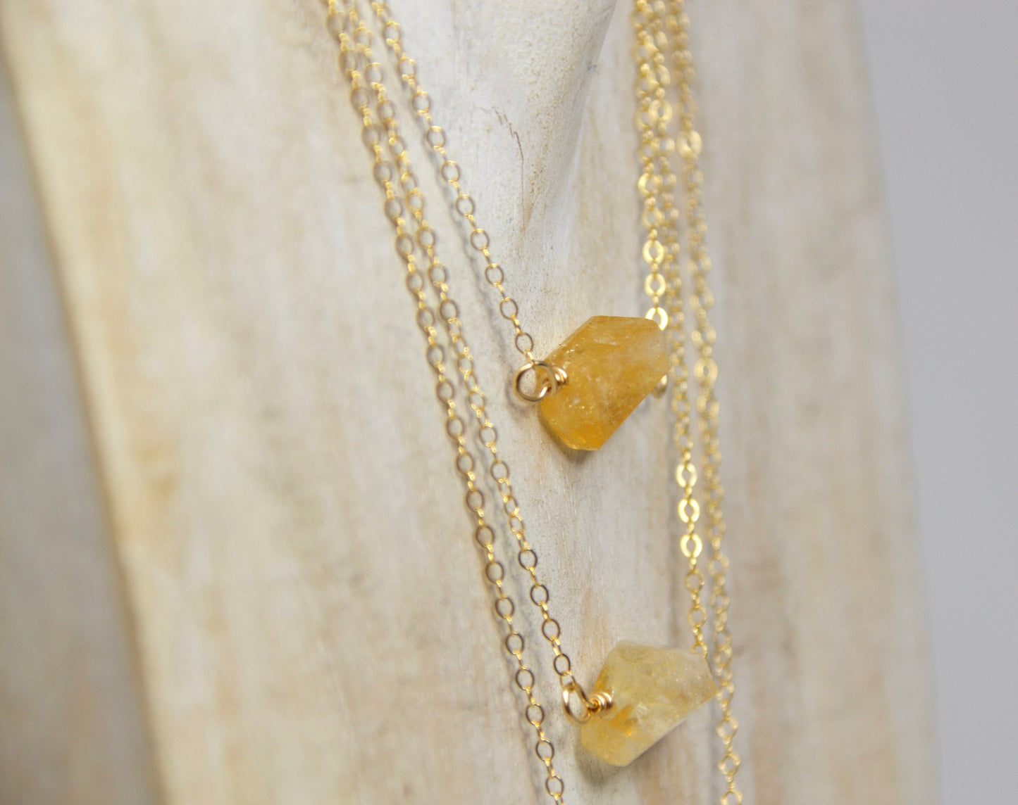 Citrine 14k Gold Filled Necklace || November Birthstone