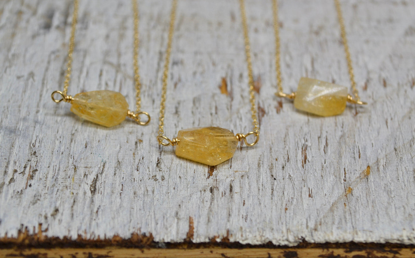 Citrine 14k Gold Filled Necklace || November Birthstone
