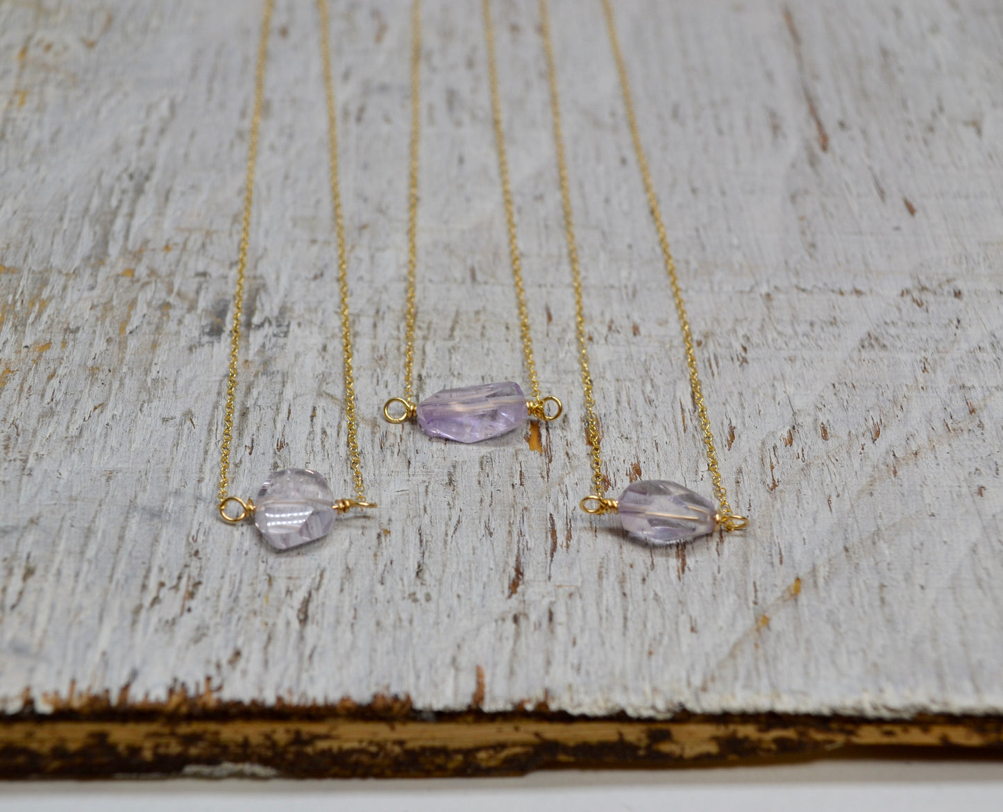 14k Gold Filled Amethyst Necklace || February Birthstone