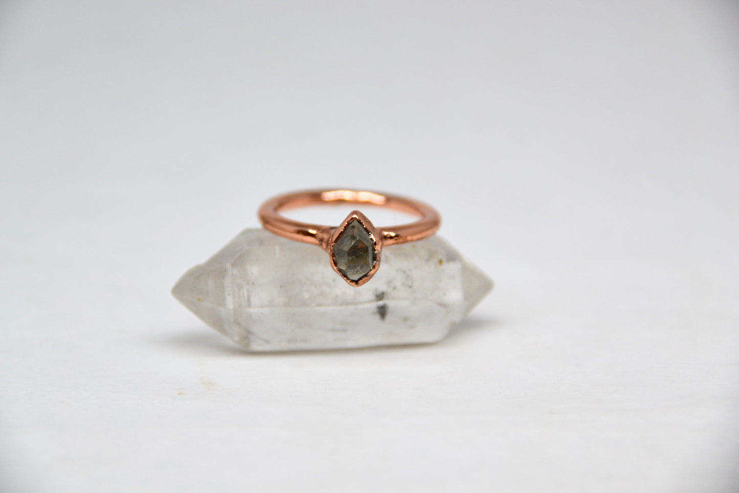 Herkimer Diamond Ring| April Birthstone