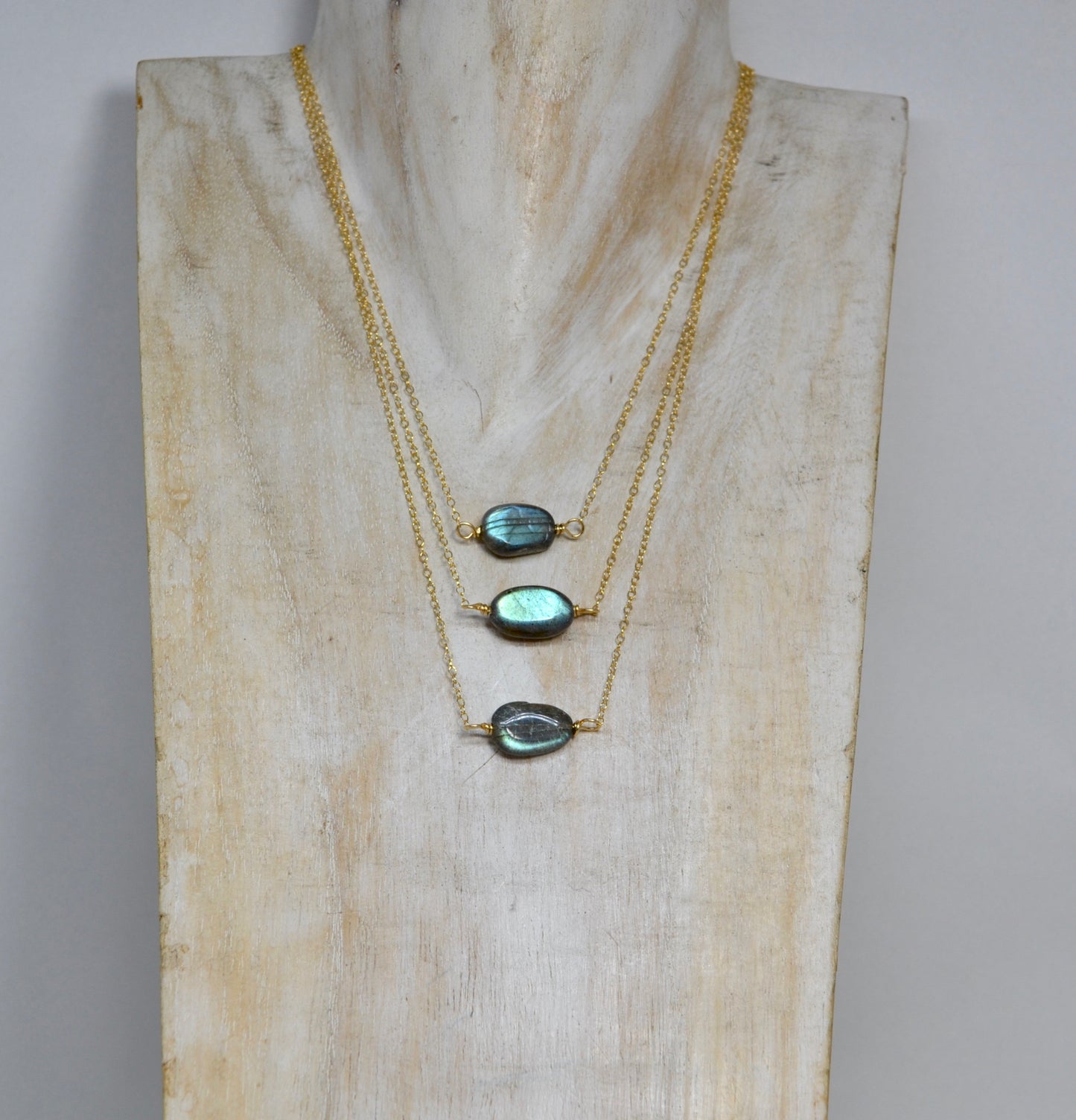 Gold Filled Faceted Labradorite Necklace