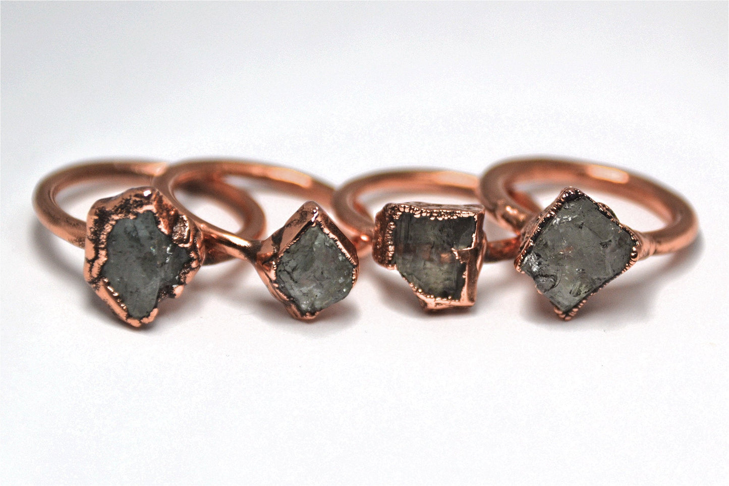 Chunky Raw Aquamarine Ring || March Birthstone