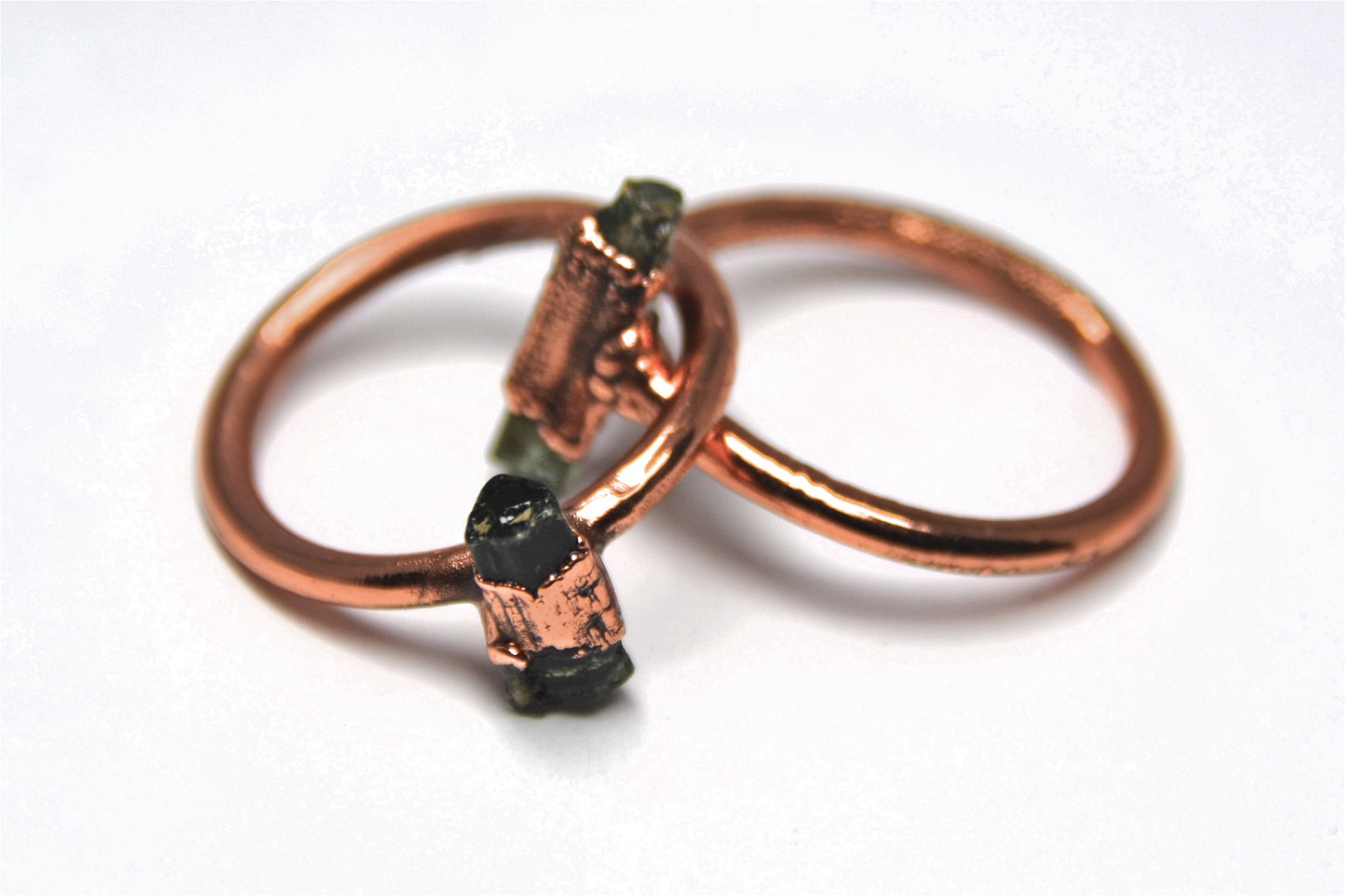 Raw Tourmaline Ring | Raw Green Tourmaline Ring | Stacking Ring