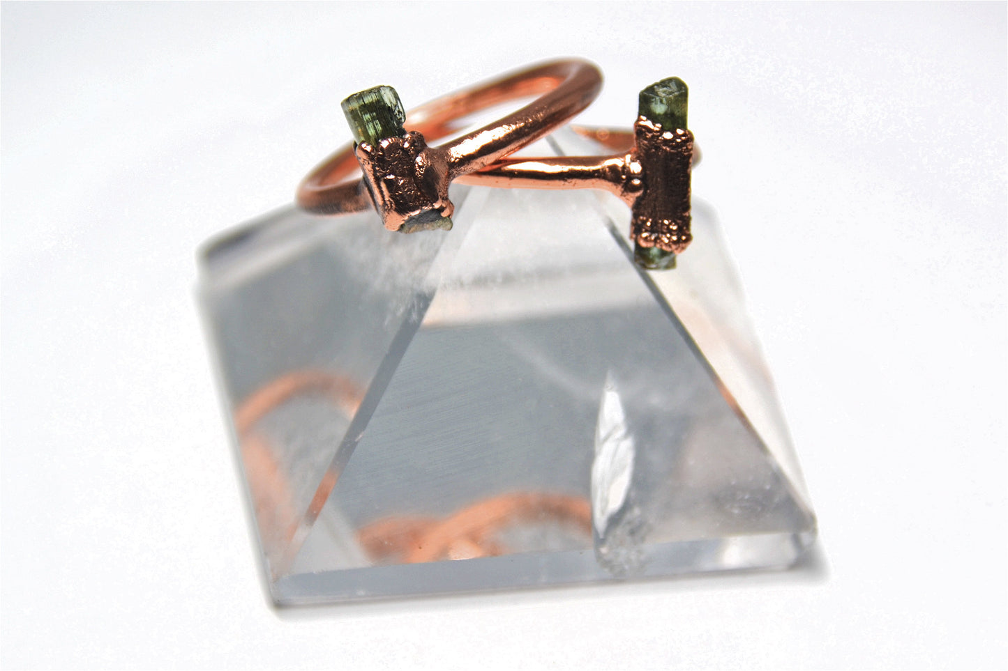 Raw Tourmaline Ring | Raw Green Tourmaline Ring | Stacking Ring